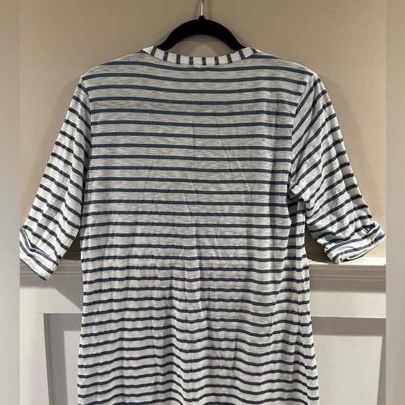 Striped Blue and White Women's Top - Picture 5 of 6
